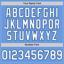 Load image into Gallery viewer, Custom Light Blue White-Royal Authentic Throwback Baseball Jersey