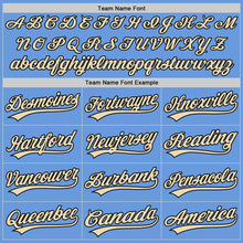 Load image into Gallery viewer, Custom Light Blue Black-Cream Authentic Throwback Baseball Jersey