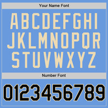 Load image into Gallery viewer, Custom Light Blue Black-Cream Authentic Throwback Baseball Jersey