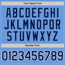 Load image into Gallery viewer, Custom Light Blue Navy-White Authentic Throwback Baseball Jersey