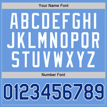 Load image into Gallery viewer, Custom Light Blue Royal-White Authentic Throwback Baseball Jersey