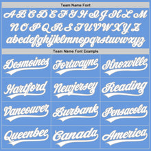 Load image into Gallery viewer, Custom Light Blue White-Gray Authentic Throwback Baseball Jersey