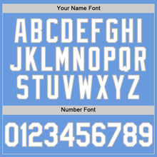 Load image into Gallery viewer, Custom Light Blue White-Gray Authentic Throwback Baseball Jersey