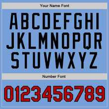 Load image into Gallery viewer, Custom Light Blue Red-Black Authentic Throwback Basketball Jersey