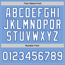 Load image into Gallery viewer, Custom Light Blue White-Royal Authentic Throwback Basketball Jersey