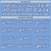 Load image into Gallery viewer, Custom Light Blue White-Royal Authentic Throwback Basketball Jersey