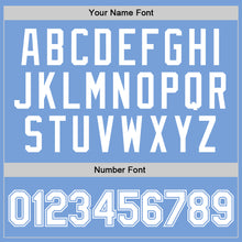 Load image into Gallery viewer, Custom Light Blue White-Light Blue Authentic Throwback Basketball Jersey