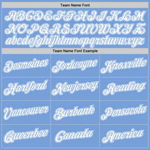 Load image into Gallery viewer, Custom Light Blue White-Light Blue Authentic Throwback Basketball Jersey