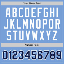 Load image into Gallery viewer, Custom Light Blue Navy-White Authentic Throwback Basketball Jersey