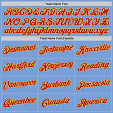 Load image into Gallery viewer, Custom Light Blue Red-Gold Authentic Throwback Basketball Jersey