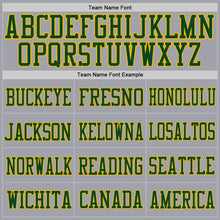 Load image into Gallery viewer, Custom Light Gray Green-Gold Mesh Authentic Football Jersey