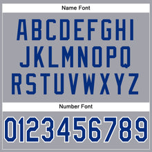 Load image into Gallery viewer, Custom Light Gray Royal-White Mesh Authentic Football Jersey