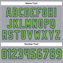 Load image into Gallery viewer, Custom Light Gray Neon Green-Navy Mesh Authentic Football Jersey