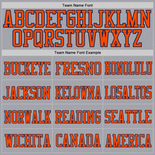 Load image into Gallery viewer, Custom Light Gray Navy-Orange Mesh Authentic Football Jersey