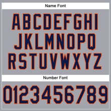 Load image into Gallery viewer, Custom Light Gray Navy-Orange Mesh Authentic Football Jersey