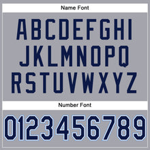 Load image into Gallery viewer, Custom Light Gray Navy-Powder Blue Mesh Authentic Football Jersey