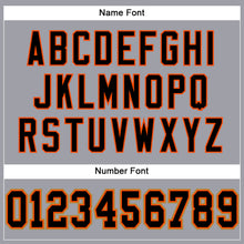 Load image into Gallery viewer, Custom Light Gray Black-Orange Mesh Authentic Football Jersey