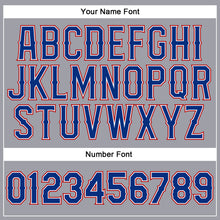 Load image into Gallery viewer, Custom Light Gray Royal-Red Mesh Authentic Football Jersey