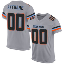 Load image into Gallery viewer, Custom Light Gray Black-Powder Blue Mesh Authentic Football Jersey