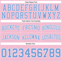 Load image into Gallery viewer, Custom Light Pink Light Blue-White Authentic Throwback Basketball Shorts