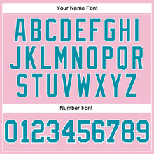 Load image into Gallery viewer, Custom Light Pink Teal-White Authentic Throwback Basketball Jersey