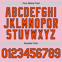 Load image into Gallery viewer, Custom Light Pink Orange-Black Authentic Throwback Baseball Jersey