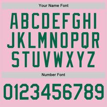 Load image into Gallery viewer, Custom Light Pink Kelly Green-White Authentic Throwback Baseball Jersey