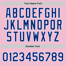 Load image into Gallery viewer, Custom Light Pink Royal-White Authentic Throwback Basketball Jersey