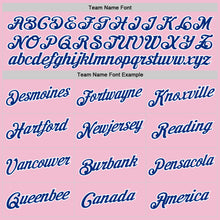 Load image into Gallery viewer, Custom Light Pink Royal-White Authentic Throwback Basketball Jersey