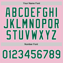 Load image into Gallery viewer, Custom Light Pink Kelly Green-White Authentic Throwback Basketball Jersey