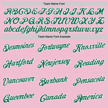 Load image into Gallery viewer, Custom Light Pink Kelly Green-White Authentic Throwback Basketball Jersey