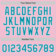 Load image into Gallery viewer, Custom Light Pink Teal-White Authentic Throwback Basketball Jersey