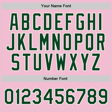 Load image into Gallery viewer, Custom Light Pink Green-White Authentic Throwback Basketball Jersey