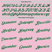 Load image into Gallery viewer, Custom Light Pink Green-White Authentic Throwback Basketball Jersey