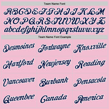 Load image into Gallery viewer, Custom Light Pink Navy-White Authentic Throwback Basketball Jersey