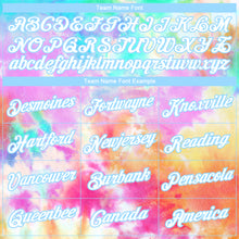 Load image into Gallery viewer, Custom Tie Dye White-Light Blue Rainbow 3D Long Sleeve Performance T-Shirt