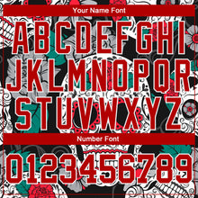 Load image into Gallery viewer, Custom Graffiti Pattern White-Red Skull Fashion 3D Long Sleeve Performance T-Shirt