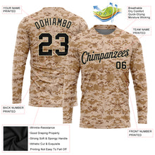 Load image into Gallery viewer, Custom Camo Black-Cream Salute To Service Long Sleeve Performance T-Shirt