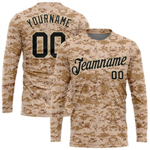 Load image into Gallery viewer, Custom Camo Black-Cream Salute To Service Long Sleeve Performance T-Shirt