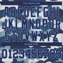 Load image into Gallery viewer, Custom Camo Navy-Light Blue Salute To Service Long Sleeve Performance T-Shirt