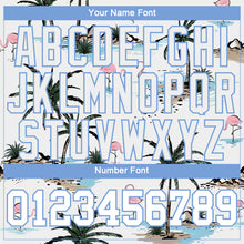 Load image into Gallery viewer, Custom White White-Light Blue Hawaii Palm Trees 3D Pattern Long Sleeve Performance T-Shirt