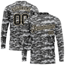 Load image into Gallery viewer, Custom Camo Black-Cream Salute To Service Long Sleeve Performance T-Shirt
