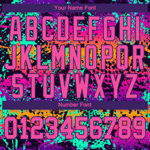 Load image into Gallery viewer, Custom Graffiti Pattern Pink-Purple Bright Neon Colors 3D Long Sleeve Performance T-Shirt