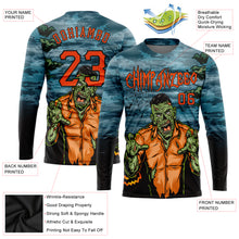 Load image into Gallery viewer, Custom 3D Pattern Halloween Trick Treat Horror Night Long Sleeve Performance T-Shirt