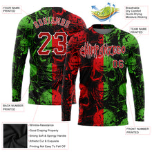 Load image into Gallery viewer, Custom 3D Pattern Halloween Skulls Long Sleeve Performance T-Shirt