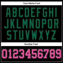 Load image into Gallery viewer, Custom Black Pink-Kelly Green Long Sleeve Performance T-Shirt