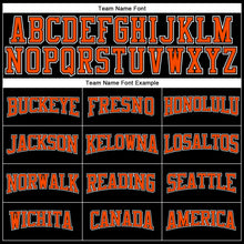 Load image into Gallery viewer, Custom Black Orange-White Long Sleeve Performance T-Shirt