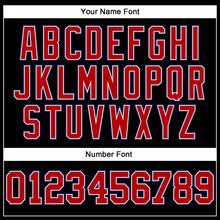 Load image into Gallery viewer, Custom Black Red Royal-White Long Sleeve Performance T-Shirt