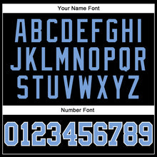 Load image into Gallery viewer, Custom Black Light Blue-White Long Sleeve Performance T-Shirt