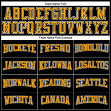 Load image into Gallery viewer, Custom Black Gold-White Long Sleeve Performance T-Shirt